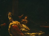 GG 476  GG 476, Giacomo Cavedone (1577-1660) - zugeschrieben, Maria mit dem Leichnam Christi, Kupfer, 29 x 36 cm : Biblische Themen